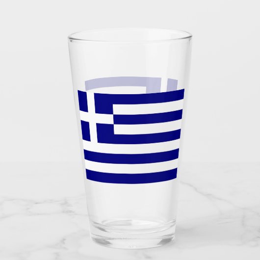 Patriotische Glastasse mit Flagge Griechenlands Glas (Vorderseite)