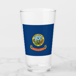 Patriotische Glastasse mit Flagge Idaho Glas