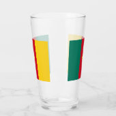 Patriotische Glastasse mit Flagge Kameruns Glas (Links)