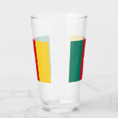 Patriotische Glastasse mit Flagge Kameruns Glas (Rechts)