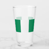 Patriotische Glastasse mit Flagge Nigerias Glas (Rückseite)