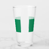 Patriotische Glastasse mit Flagge Nigerias Glas (Links)