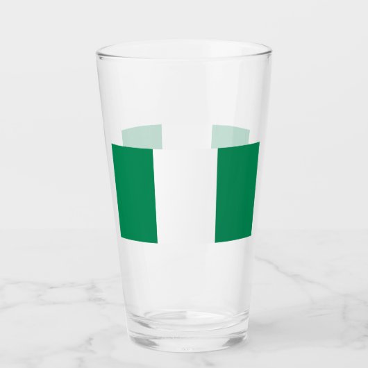 Patriotische Glastasse mit Flagge Nigerias Glas (Vorderseite)
