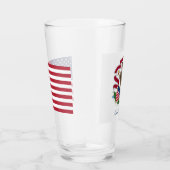 Patriotische Glastasse mit Flagge von Illinois Glas (Rechts)
