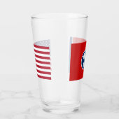 Patriotische Glastasse mit Flagge von Tennessee Glas (Rechts)