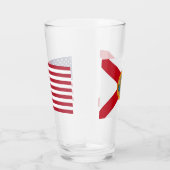 Patriotische Glastasse mit Florida-Flagge Glas (Rechts)