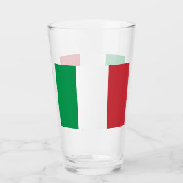 Patriotische Glastasse mit italienischer Flagge Glas