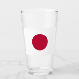 Patriotische Glastasse mit japanischer Flagge Glas