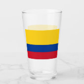 Patriotische Glastasse mit kolumbianischer Flagge Glas (Vorderseite)