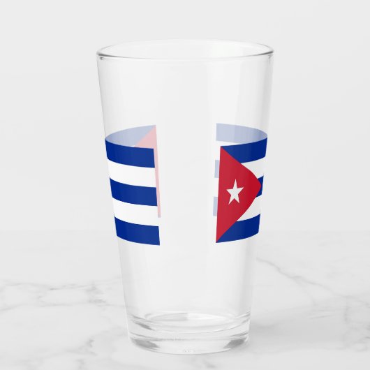 Patriotische Glastasse mit kubanischer Flagge Glas (Links)