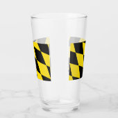 Patriotische Glastasse mit Münchner Flagge Glas (Rechts)