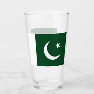 Patriotische Glastasse mit pakistanischer Flagge Glas