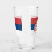 Patriotische Glastasse mit serbischer Flagge Glas (Links)