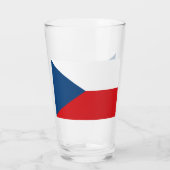 Patriotische Glastasse mit tschechischer Flagge Glas (Rückseite)