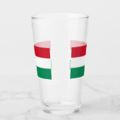 Patriotische Glastasse mit ungarischer Flagge Glas (Links)