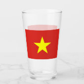 Patriotische Glastasse mit vietnamesische Flagge Glas (Vorderseite)