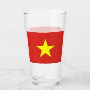 Patriotische Glastasse mit vietnamesische Flagge Glas