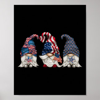 Patriotische Gnome 4. Juli Lustiger Gnom Liebe Ame Poster
