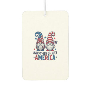 Patriotische Gnome Frohes 4. Juli Amerika Shirt_1 Autolufterfrischer