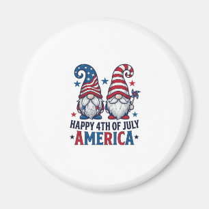 Patriotische Gnome Frohes 4. Juli Amerika Shirt_1 Magnet