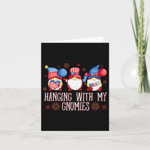 Patriotische Gnome für den 4. Juli, die mit meinem Karte