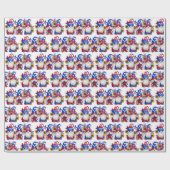 Patriotische Gnome Geschenkpapier (Flach)