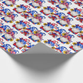Patriotische Gnome Geschenkpapier (Ecke)