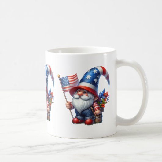 Patriotische Gnome-Kaffee-Tasse Kaffeetasse (Rechts)