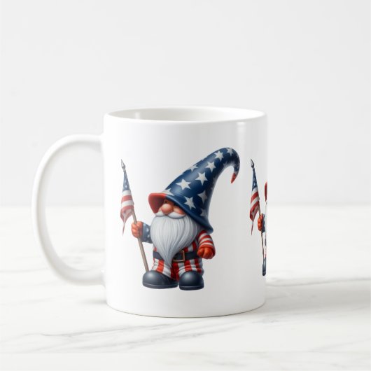 Patriotische Gnome-Kaffee-Tasse Kaffeetasse (Links)