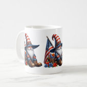 Patriotische Gnome-Kaffee-Tasse Kaffeetasse (Vorderseite Links)