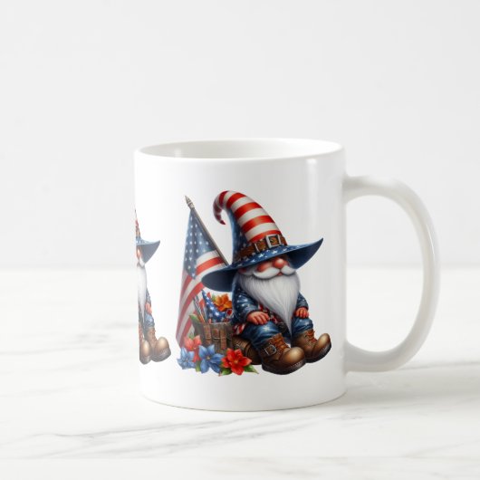 Patriotische Gnome-Kaffee-Tasse Kaffeetasse (Rechts)