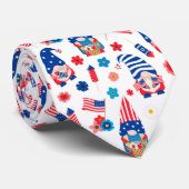 Patriotische Gnome, Muster, Krawatte (Gerollt)