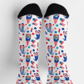 Patriotische Gnomes-Unabhängigkeitstagssymbole Socken (Oben)