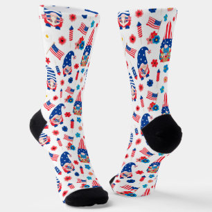 Patriotische Gnomes-Unabhängigkeitstagssymbole Socken