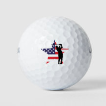 Patriotische Golfbälle mit amerikanischer Flagge