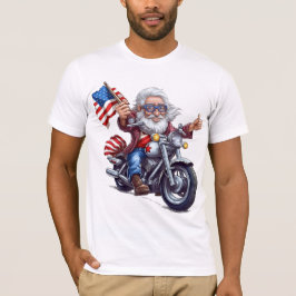 PATRIOTISCHE GRANDPA MIT EINEM MOTORRAD T-Shirt