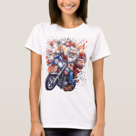 PATRIOTISCHE GRANDPA MIT EINEM MOTORRAD T-Shirt