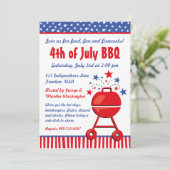 Patriotische GRILLEN Einladung (Stehend Vorderseite)