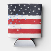 Patriotische Grunge US Flagge Dosenkühler (Vorderseite)