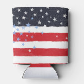 Patriotische Grunge US Flagge Dosenkühler (Rückseite)