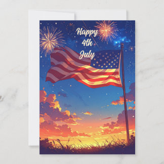 Patriotische Grußkarte zum 4. Juli