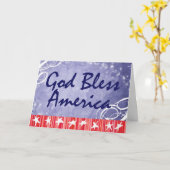 Patriotische Grußkarten - Gott segne Amerika Karte (Gelbe Blume)