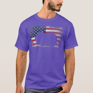 Patriotische Guinea Schwein Amerikanische Flagge C T-Shirt