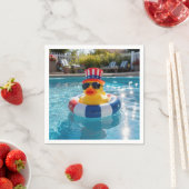 Patriotische Gummiente im Schwimmbad Serviette (Beispiel)