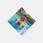 Patriotische Gummiente im Schwimmbad Serviette (Ecke)