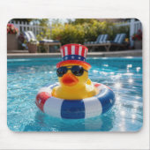 Patriotische Gummiente in einem Pool Mousepad (Vorne)