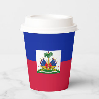 Patriotische haitianische Flagge Papier Pappbecher