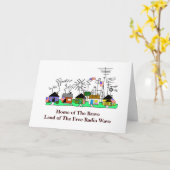 Patriotische Ham Radio Grußkarte Karte (Gelbe Blume)