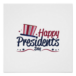 Patriotische Happy President's Day Design Geschenk Poster