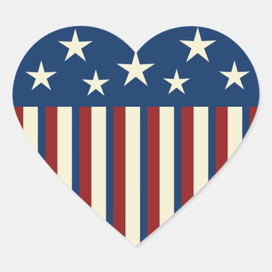 Patriotische Heart Stickers (Vorderseite)